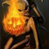 Diamond Painting Jack & Sally Pompoen voorbeeldafbeelding van het volledige ontwerp