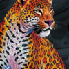 Diamond Painting Jaguar mosaic voorbeeldafbeelding van het volledige ontwerp