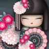 Diamond Painting Japanse Vrouw In Kimono voorbeeldafbeelding van het volledige ontwerp