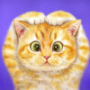 Diamond Painting Kat Cartoon voorbeeldafbeelding van het volledige ontwerp