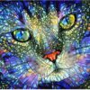Diamond Painting Kat Mozaiek voorbeeldafbeelding van het volledige ontwerp