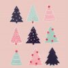 Diamond Painting Kerstbomen voorbeeldafbeelding van het volledige ontwerp