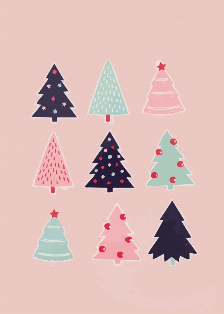 Diamond Painting Kerstbomen voorbeeldafbeelding van het volledige ontwerp