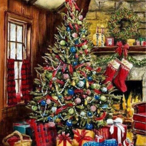 Diamond Painting Kerstboom voorbeeldafbeelding van het volledige ontwerp
