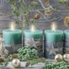 Diamond Painting Kerstkaarsen voorbeeldafbeelding van het volledige ontwerp