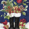 Diamond Painting Kerstlaarzen voorbeeldafbeelding van het volledige ontwerp
