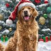 Diamond Painting Kerstlabrador voorbeeldafbeelding van het volledige ontwerp