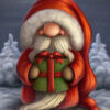 Diamond Painting Kerstman voorbeeldafbeelding van het volledige ontwerp
