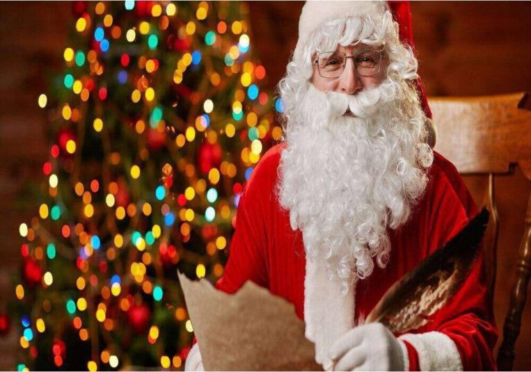 Diamond Painting Kerstman En De Kerstboom voorbeeldafbeelding van het volledige ontwerp