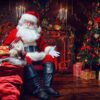 Diamond Painting Kerstman In Kerst Huis voorbeeldafbeelding van het volledige ontwerp