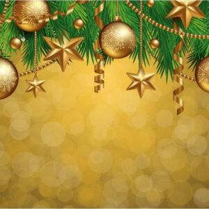 Diamond Painting Kerstsfeer Goud voorbeeldafbeelding van het volledige ontwerp