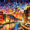Diamond Painting Kleurrijk Dorp Aan Het Water voorbeeldafbeelding van het volledige ontwerp