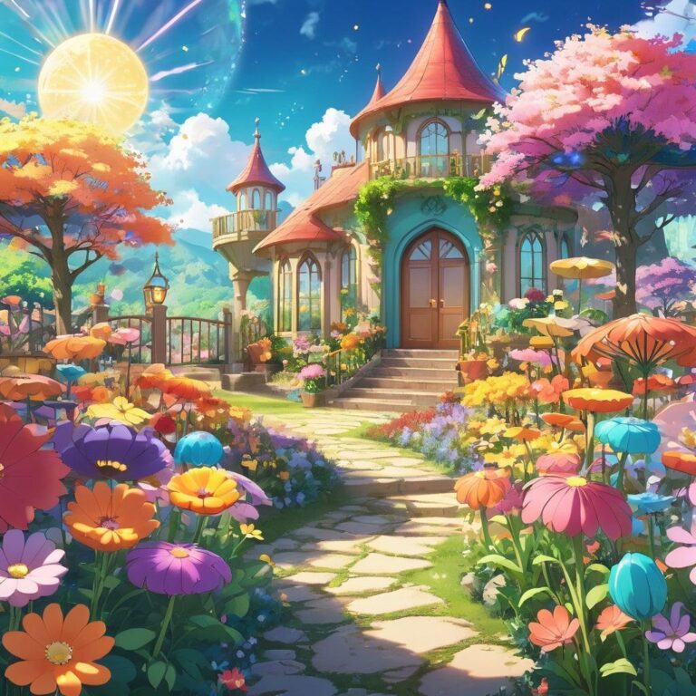 Diamond Painting Kleurrijk fantasie huis voorbeeldafbeelding van het volledige ontwerp
