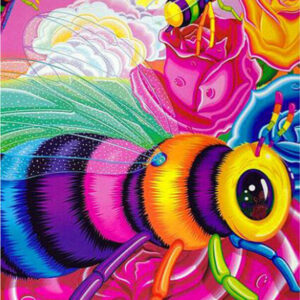 Diamond Painting Kleurvolle Bij voorbeeldafbeelding van het volledige ontwerp