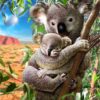 Diamond Painting Koala voorbeeldafbeelding van het volledige ontwerp