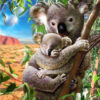 Diamond Painting Koala Beren voorbeeldafbeelding van het volledige ontwerp