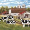 Diamond Painting Koeien Voor De Boerderij voorbeeldafbeelding van het volledige ontwerp