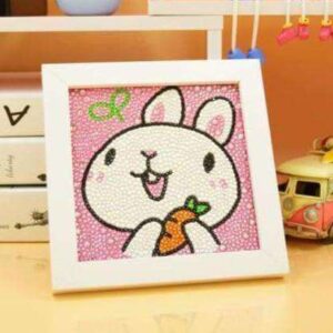 Diamond Painting Konijntje Met Wortel voorbeeldafbeelding van het volledige ontwerp