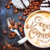 Diamond Painting Kop Koffie voorbeeldafbeelding van het volledige ontwerp