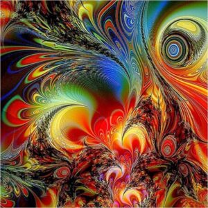Diamond Painting Kunst Abstract voorbeeldafbeelding van het volledige ontwerp