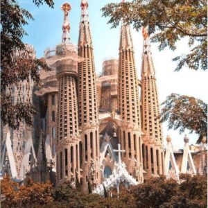 Diamond Painting La Sagrada Familia voorbeeldafbeelding van het volledige ontwerp