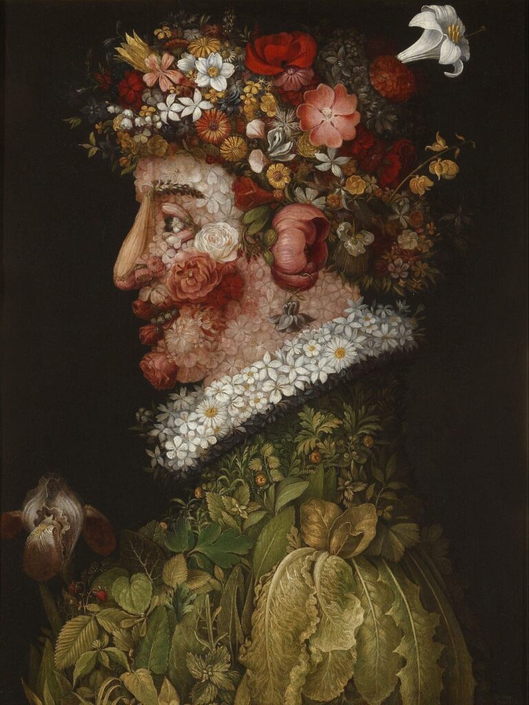 Diamond Painting Lente van Giuseppe-Arcimboldo voorbeeldafbeelding van het volledige ontwerp