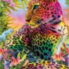 Diamond Painting Luipaard Kunst voorbeeldafbeelding van het volledige ontwerp