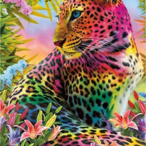 Diamond Painting Luipaard Kunst voorbeeldafbeelding van het volledige ontwerp