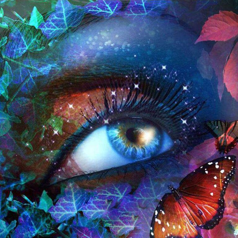 Diamond Painting Magisch Oog voorbeeldafbeelding van het volledige ontwerp