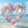 Diamond Painting Magisch glazen hart voorbeeldafbeelding van het volledige ontwerp