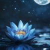 Diamond Painting Magische blauwe lotusbloem voorbeeldafbeelding van het volledige ontwerp