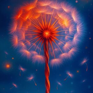 Diamond Painting Magische paardenbloem voorbeeldafbeelding van het volledige ontwerp