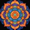 Diamond Painting Mandala voorbeeldafbeelding van het volledige ontwerp