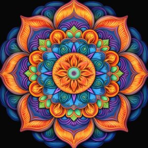 Diamond Painting Mandala voorbeeldafbeelding van het volledige ontwerp