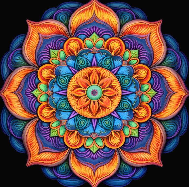 Diamond Painting Mandala voorbeeldafbeelding van het volledige ontwerp