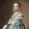 Diamond Painting Meisje in Blauwe Jurk van Johannes Cornelisz Verspronck voorbeeldafbeelding van het volledige ontwerp