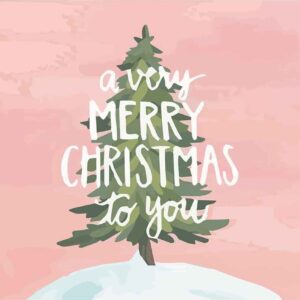 Diamond Painting Merry Christmas Boom voorbeeldafbeelding van het volledige ontwerp