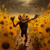 Diamond Painting Mierenmonster - Halloween voorbeeldafbeelding van het volledige ontwerp