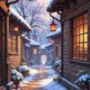 Diamond Painting Mistige Bruggen van Jiangnan voorbeeldafbeelding van het volledige ontwerp