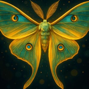 Diamond Painting Nachtvlinder voorbeeldafbeelding van het volledige ontwerp