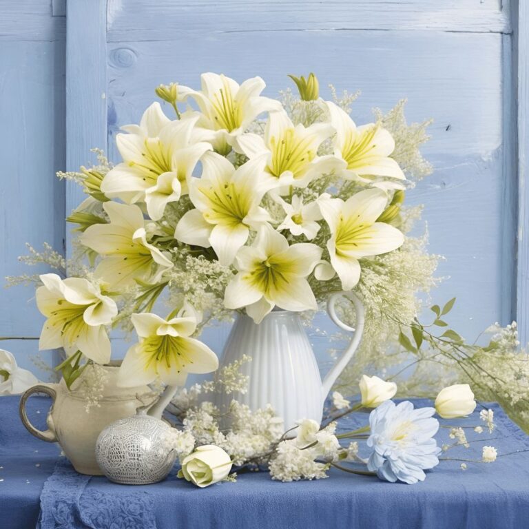 Diamond Painting Narcissen In Bloei voorbeeldafbeelding van het volledige ontwerp