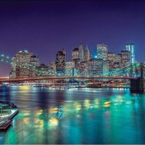 Diamond Painting New York Skyline voorbeeldafbeelding van het volledige ontwerp
