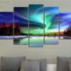 Diamond Painting Noorderlicht 5 Luiken voorbeeldafbeelding van het volledige ontwerp