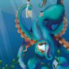 Diamond Painting Octopus - by Anneke Schipper voorbeeldafbeelding van het volledige ontwerp