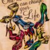 Diamond Painting One Shoe Can Change Your Life voorbeeldafbeelding van het volledige ontwerp