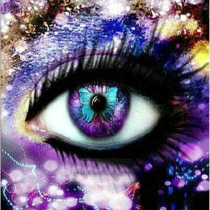 Diamond Painting Oog - Vlinder voorbeeldafbeelding van het volledige ontwerp