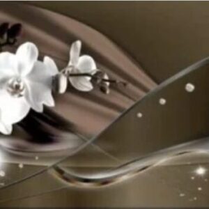 Diamond Painting Orchidee Groot Formaat voorbeeldafbeelding van het volledige ontwerp