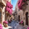 Diamond Painting Oude stad in Rhodos voorbeeldafbeelding van het volledige ontwerp