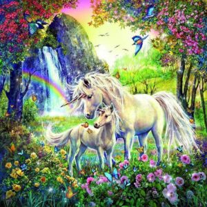 Diamond Painting Paarden In Droomwereld voorbeeldafbeelding van het volledige ontwerp