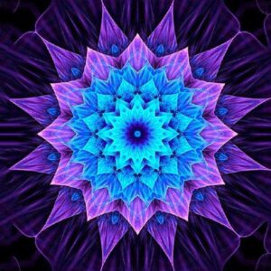 Diamond Painting Paars En Blauw voorbeeldafbeelding van het volledige ontwerp